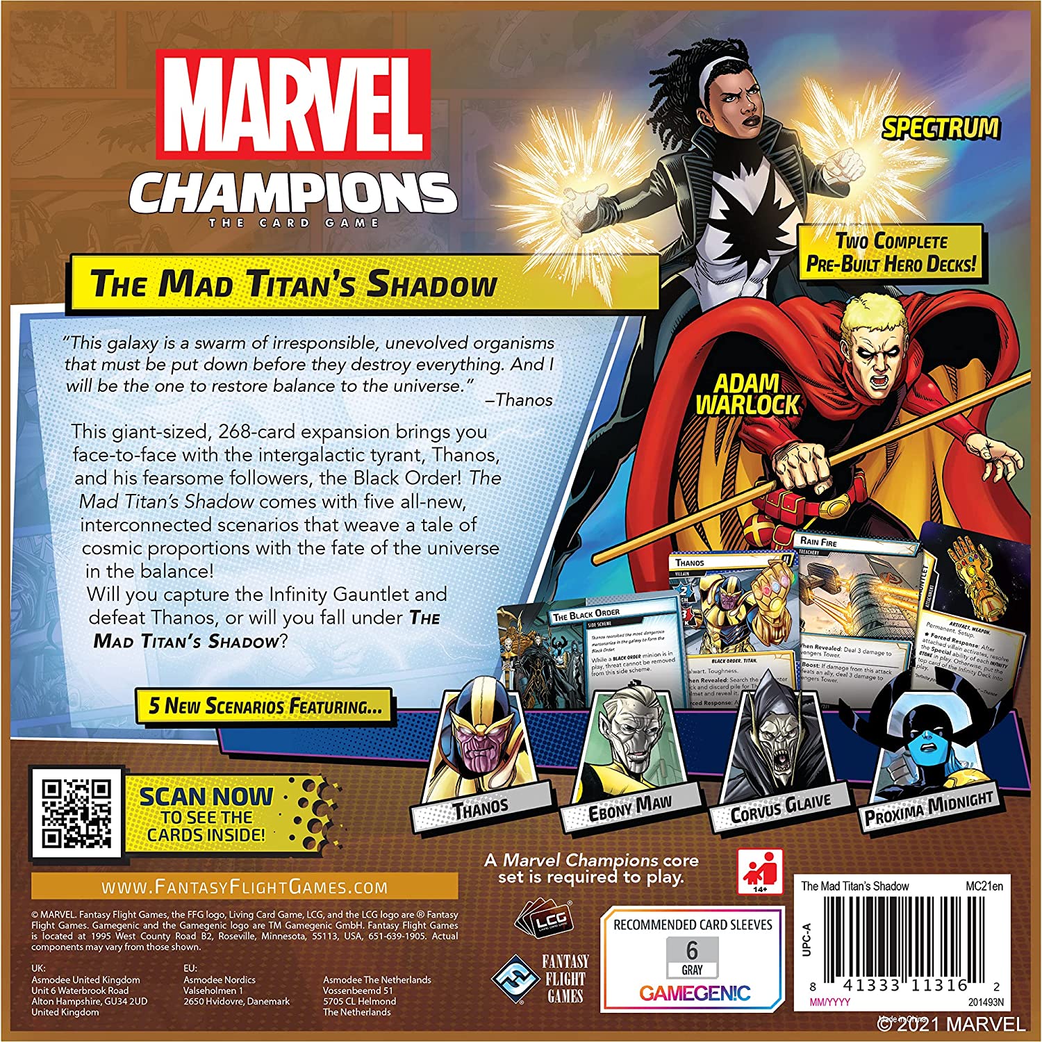 Marvel Champions : The Card Game - The Mad Titans Shadow Campaign Expansion